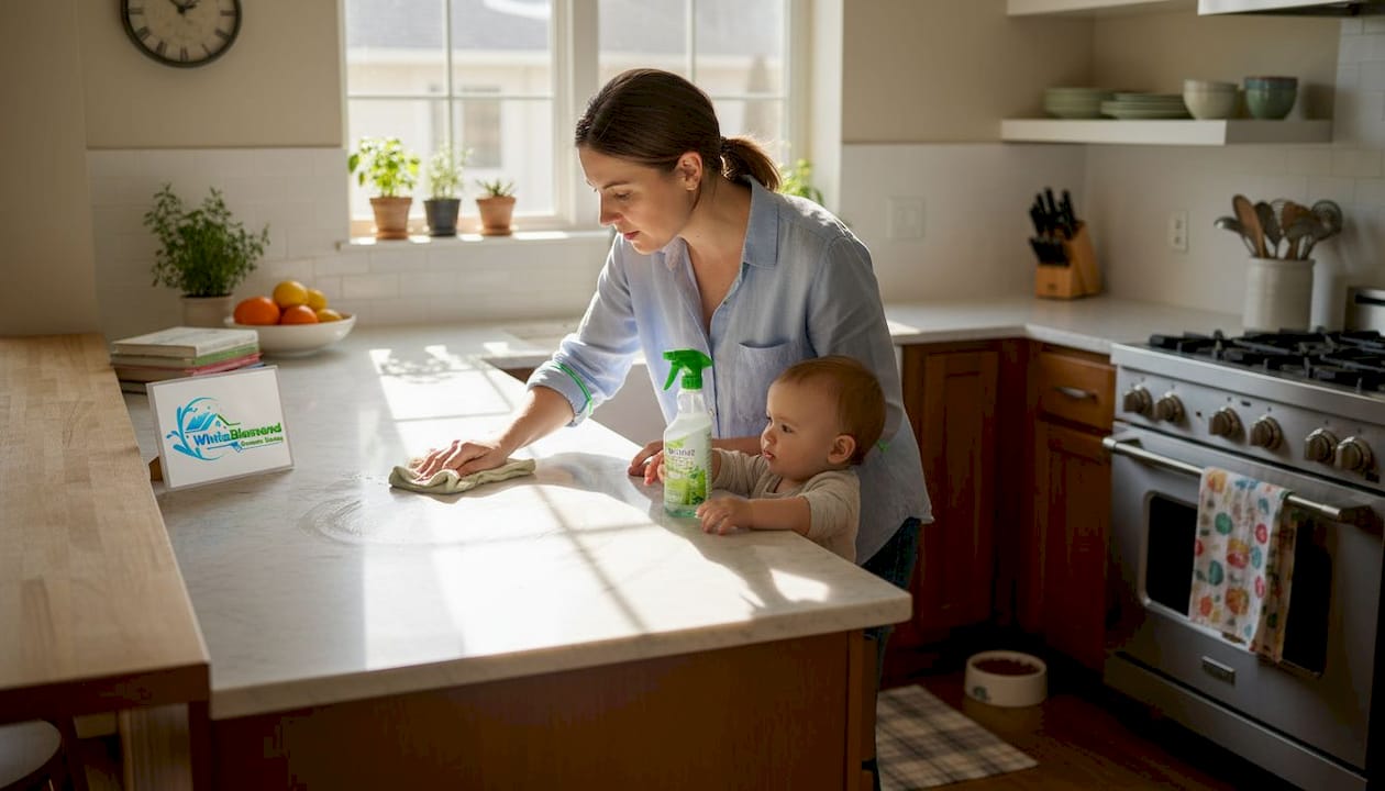 Parent and child cleaning with eco products