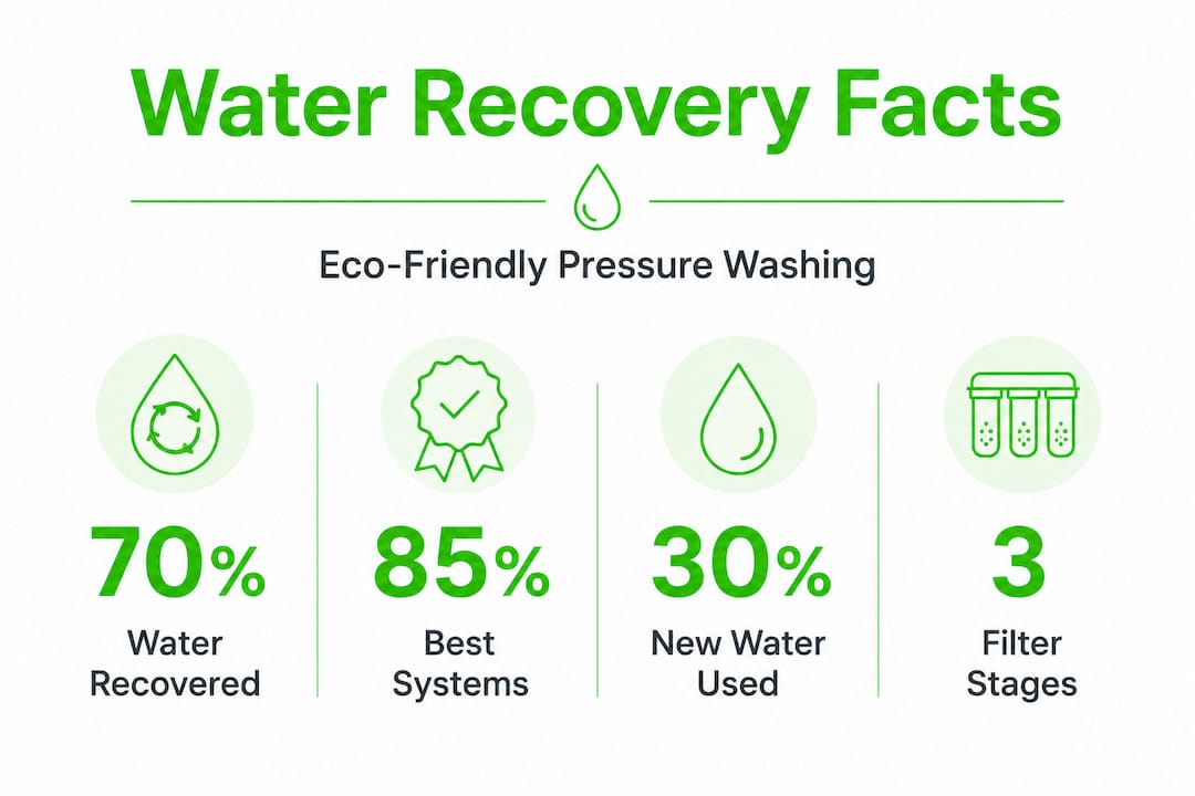 Infographic showing water recovery statistics