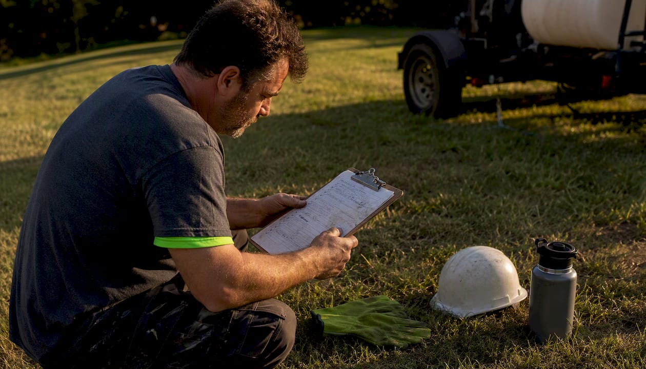 Hands holding safety workflow checklist on clipboard