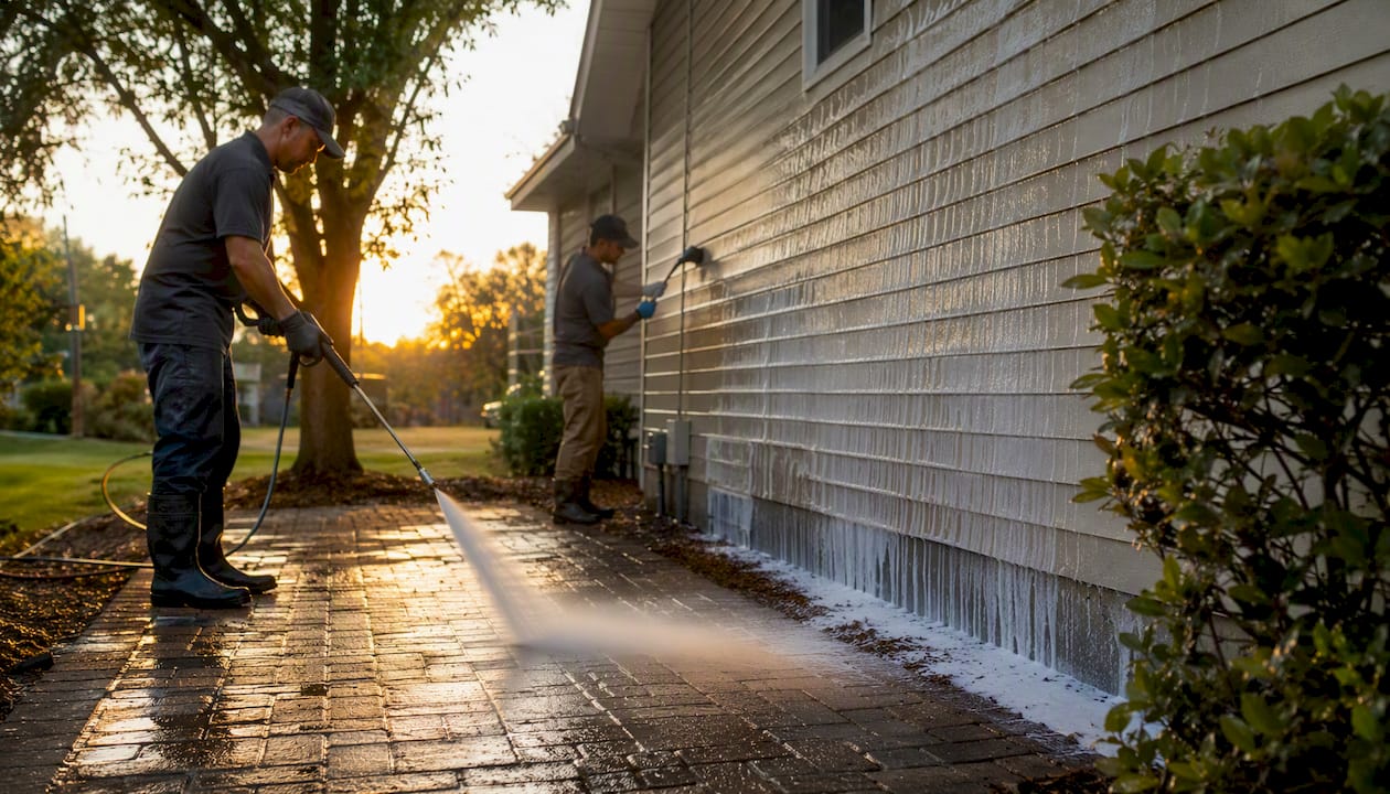 Concrete and painted siding cleaning methods comparison