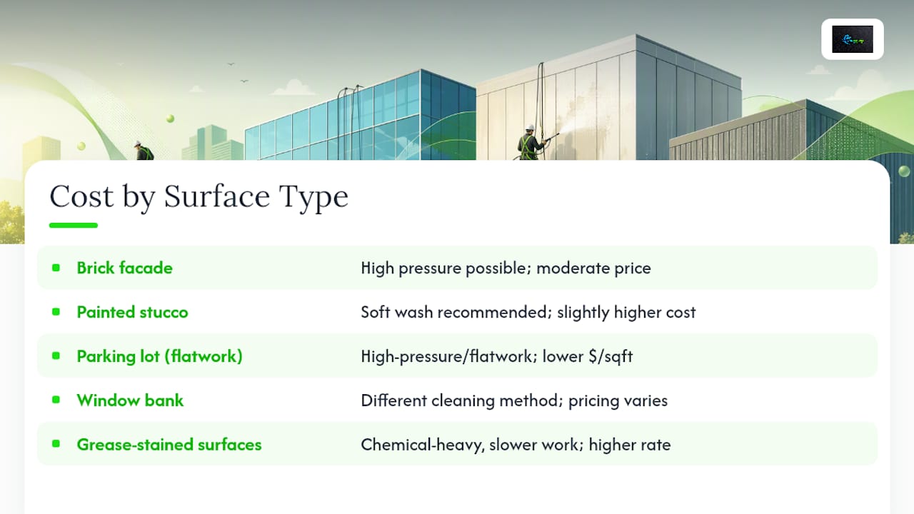 Commercial surface cleaning method comparison