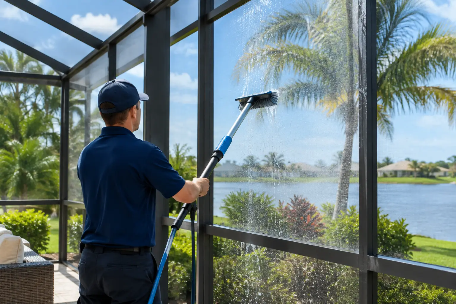 Lanai Screen Cleaning Service for Florida Homes