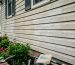 Close-up of chalky oxidized house siding