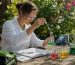 Chemist measuring pH in lab