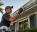Cleaner removing tiger stripes from gutter