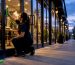 Professional cleaning a small business storefront